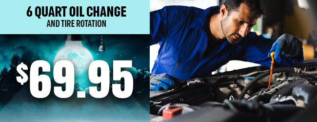 6qt oil change with free rotation change offer