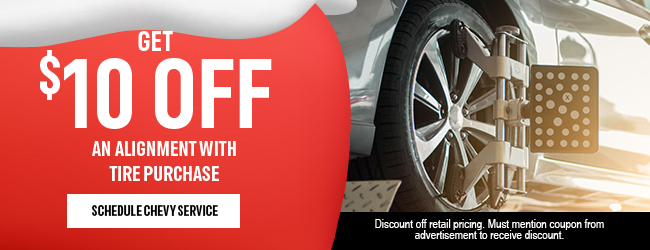 10 Off Alignment with Tire Purchase offer