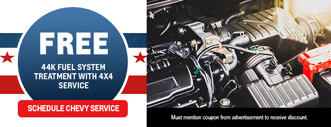Free 44k fuel system treatment with 4x4 service offer