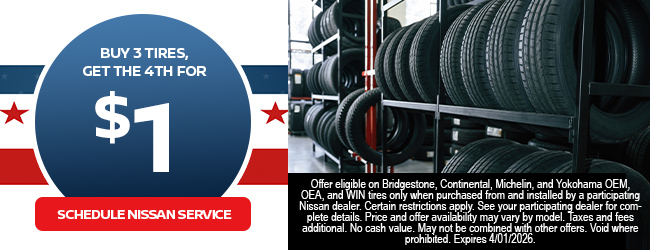 Buy 3 tires get the 4th for $1 offer