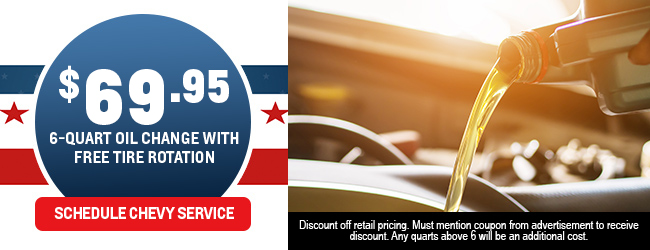 6-quart oil change with free tire rotation offer
