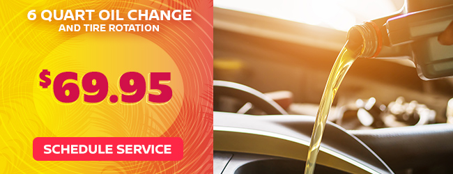 6qt oil change with free rotation change offer