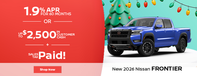 New Nissan Frontier offer