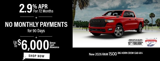 2026 RAM 1500 offers