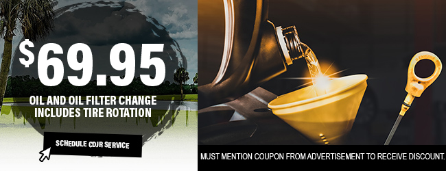 special price on oil change and tire rotation