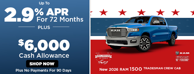 2026 RAM 1500 Tradesman offer