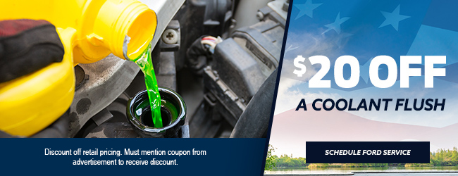 $20 off coolant flush