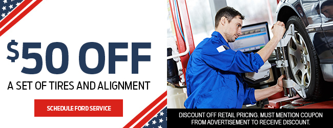 $50 off set of tires and alignment