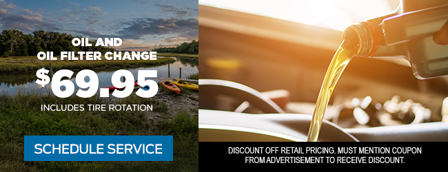 special price on oil change and tire rotation