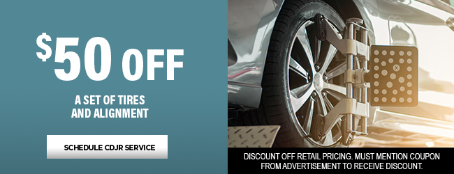 discount off alignment with purchase of 4 tires