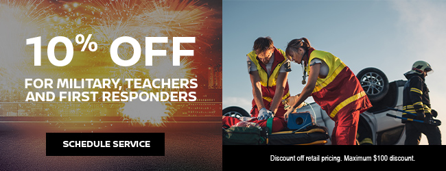 Service offer Military First Responders and Teacher discount
