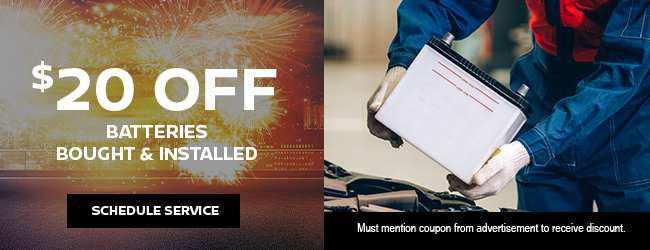 $20 Off Battery – Bought & Installed special