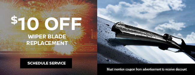 $10.00 Off – Wiper Blade Replacement special