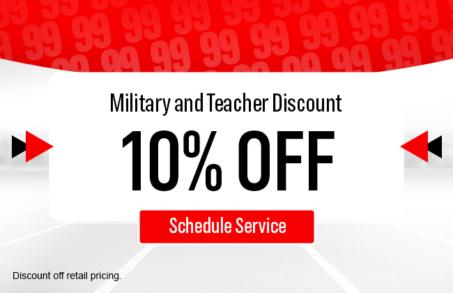 Service offer Military and Teacher discount