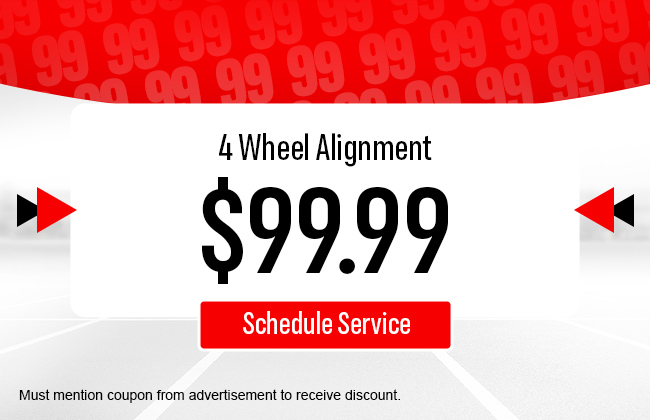 Service offer on wheel alignment