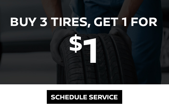 Buy 3 tires get 1 for a dollar