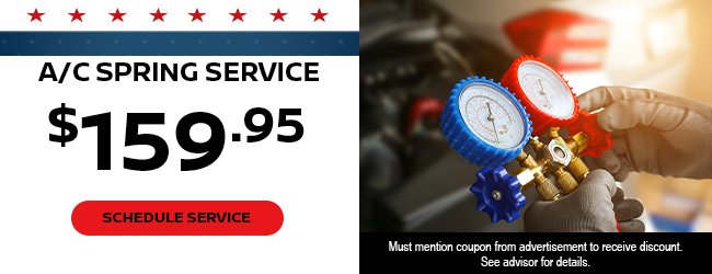 A/C Spring Service $159.95 special