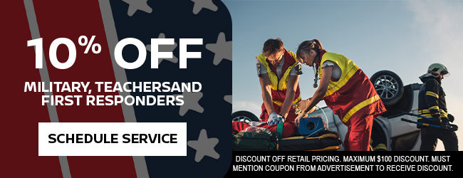 Service offer Military and Teacher discount