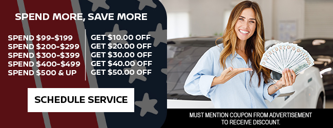 Service offer on oil change