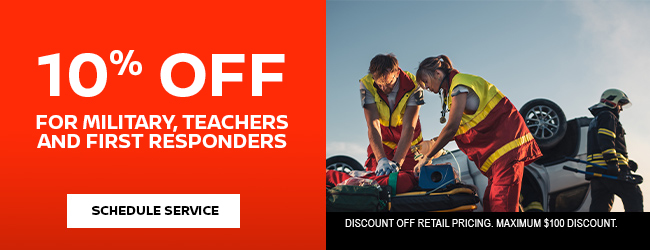 Service offer Military and Teacher discount