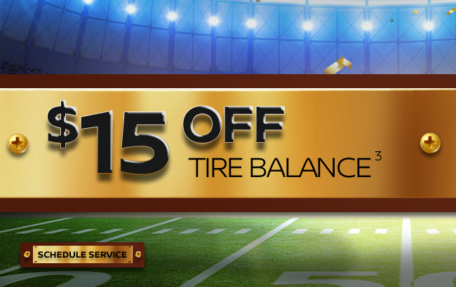 fifteen dollars off tire balance