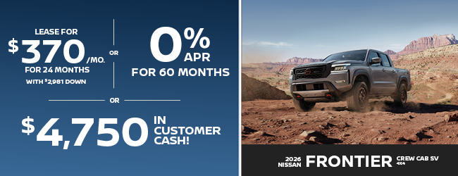 NEW 2026 Frontier Crew Cab 4x4 SV
