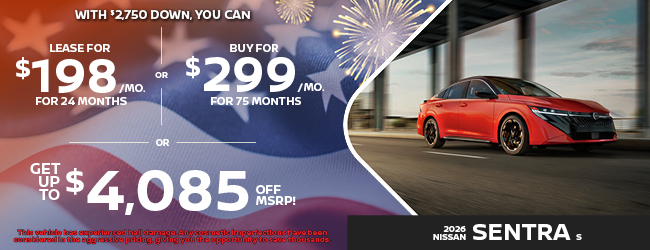 2026 Nissan Sentra S offer