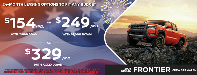 2026 Nissan Frontier Crew Cab 4x4 SV offer