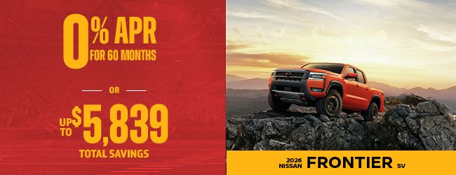 2026 Nissan Frontier SV offer